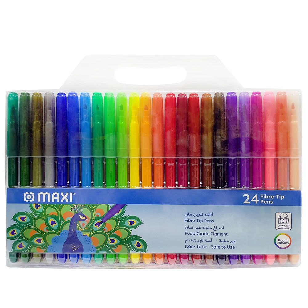 Funbo Conical Felt Tip Pen 24 Pcs Set - Al Masam Stationery LLC Main image