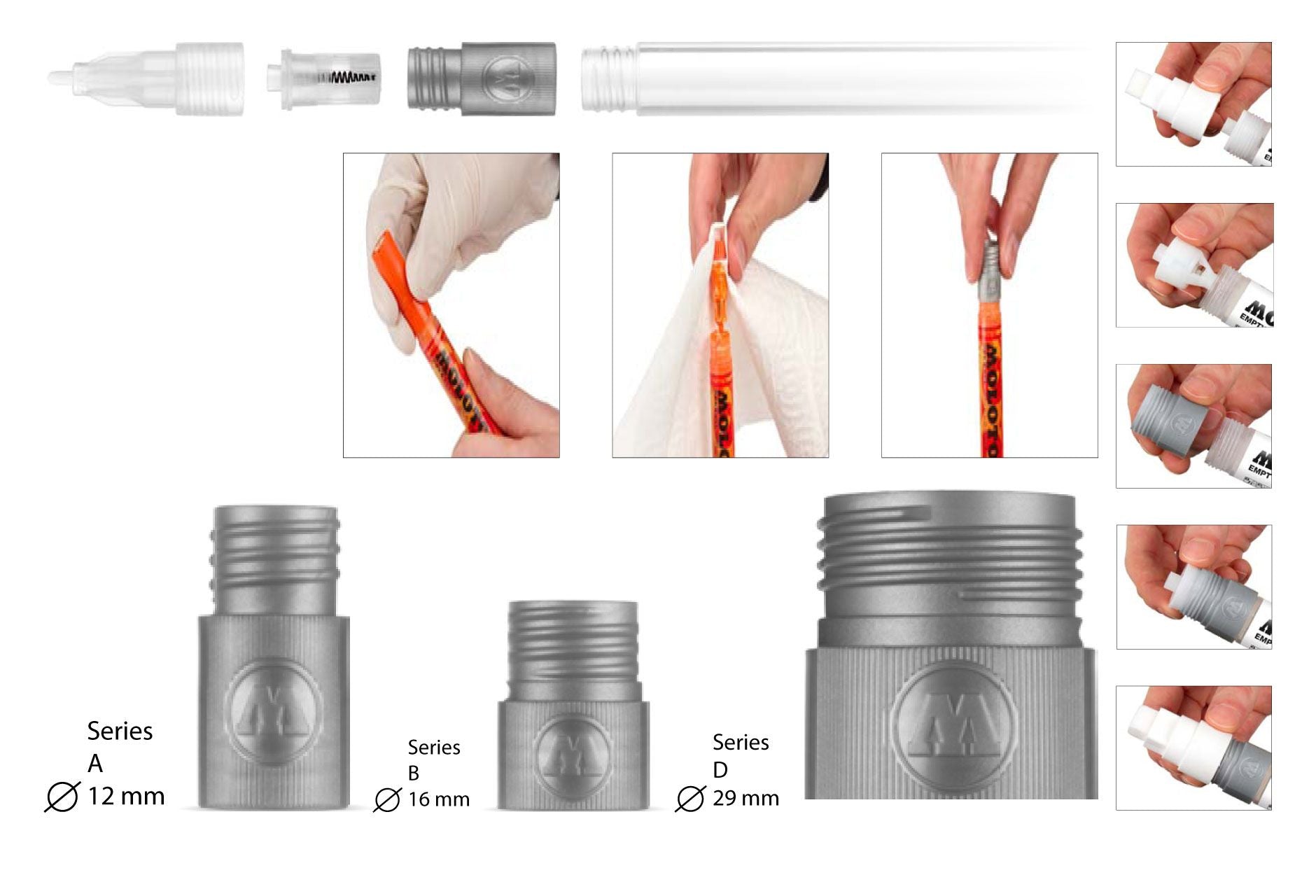 Molotow Refill Extension Series A 6 Stck - Al Masam Stationery LLC