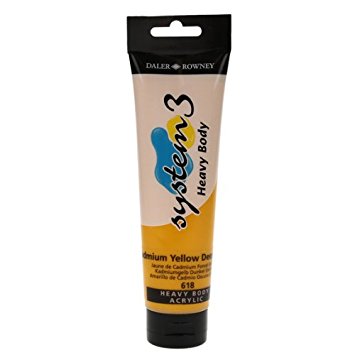 Daler Rowney Acrylic System 3 Heavy Body CAD YELLOW DEEP HUE - Al Masam Stationery LLC