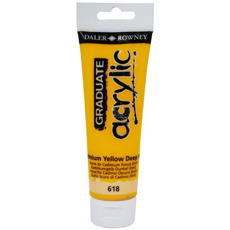 Daler Rowney Graduate Acrylic Color CADMIUM YELLOW DEEP (HUE) - Al Masam Stationery LLC