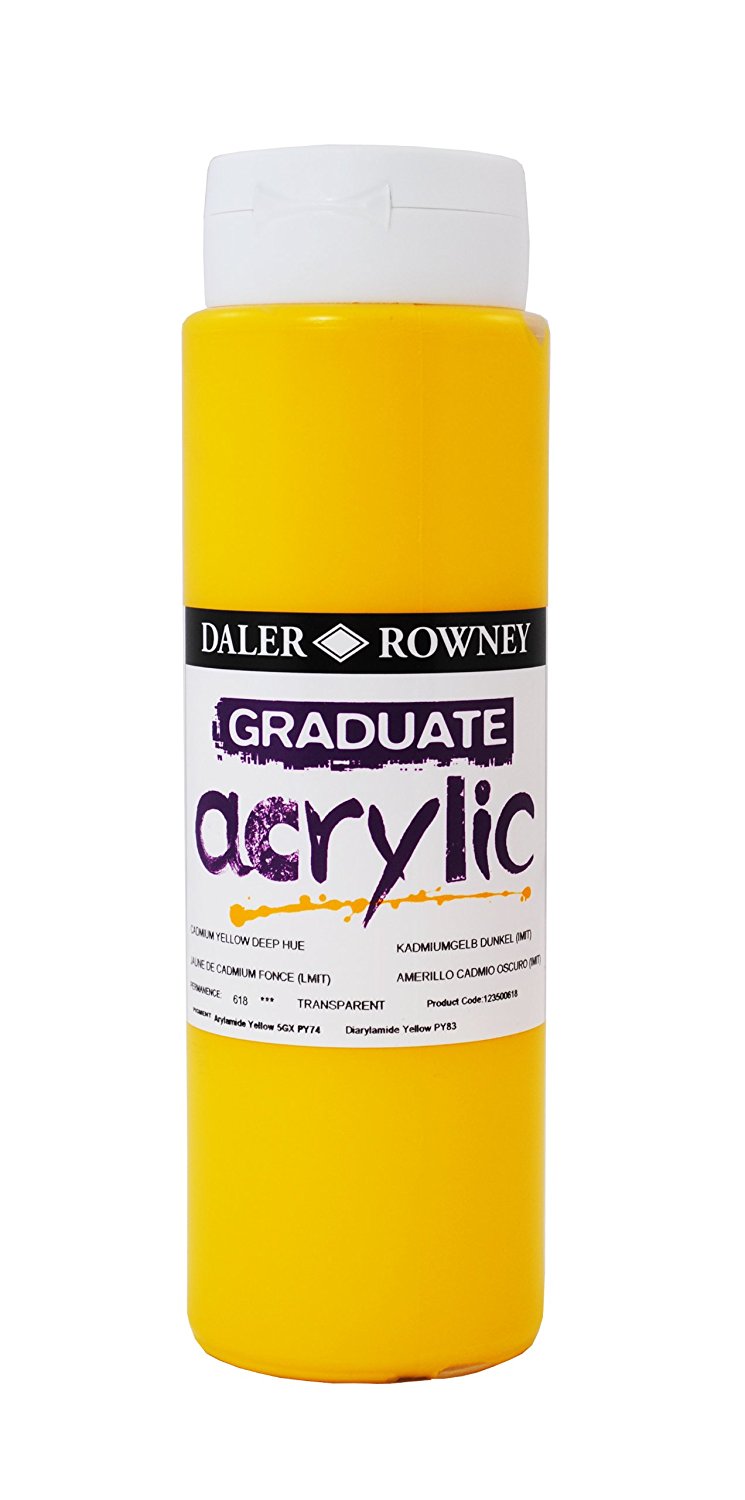 Daler Rowney Graduate Acrylic Color CADMIUM YELLOW DEEP (HUE) - Al Masam Stationery LLC
