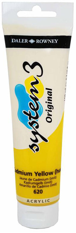 Daler Rowney Acrylic Colors System 3 CADMIUM YELLOW (HUE) - Al Masam Stationery LLC