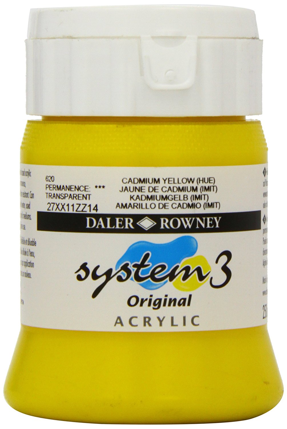 Daler Rowney Acrylic Colors System 3 CADMIUM YELLOW (HUE) - Al Masam Stationery LLC