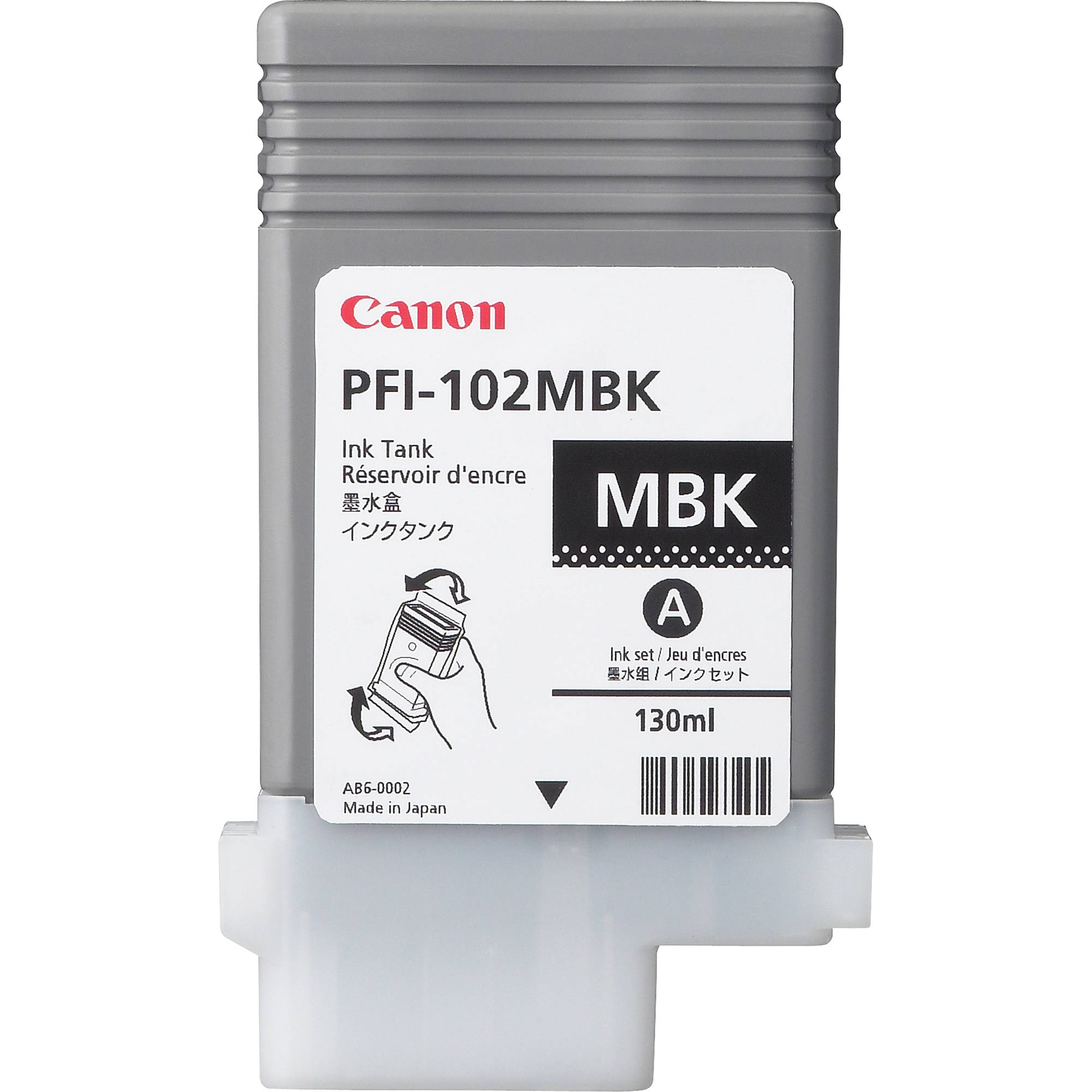 Cannon PFI-102MBK (Matte Blk Ink Cartridge) - Al Masam Stationery LLC Main image