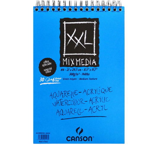 CANSON XL PADS MIX MEDIA PAD A5 300 GSM - 15 SHEETS Main image