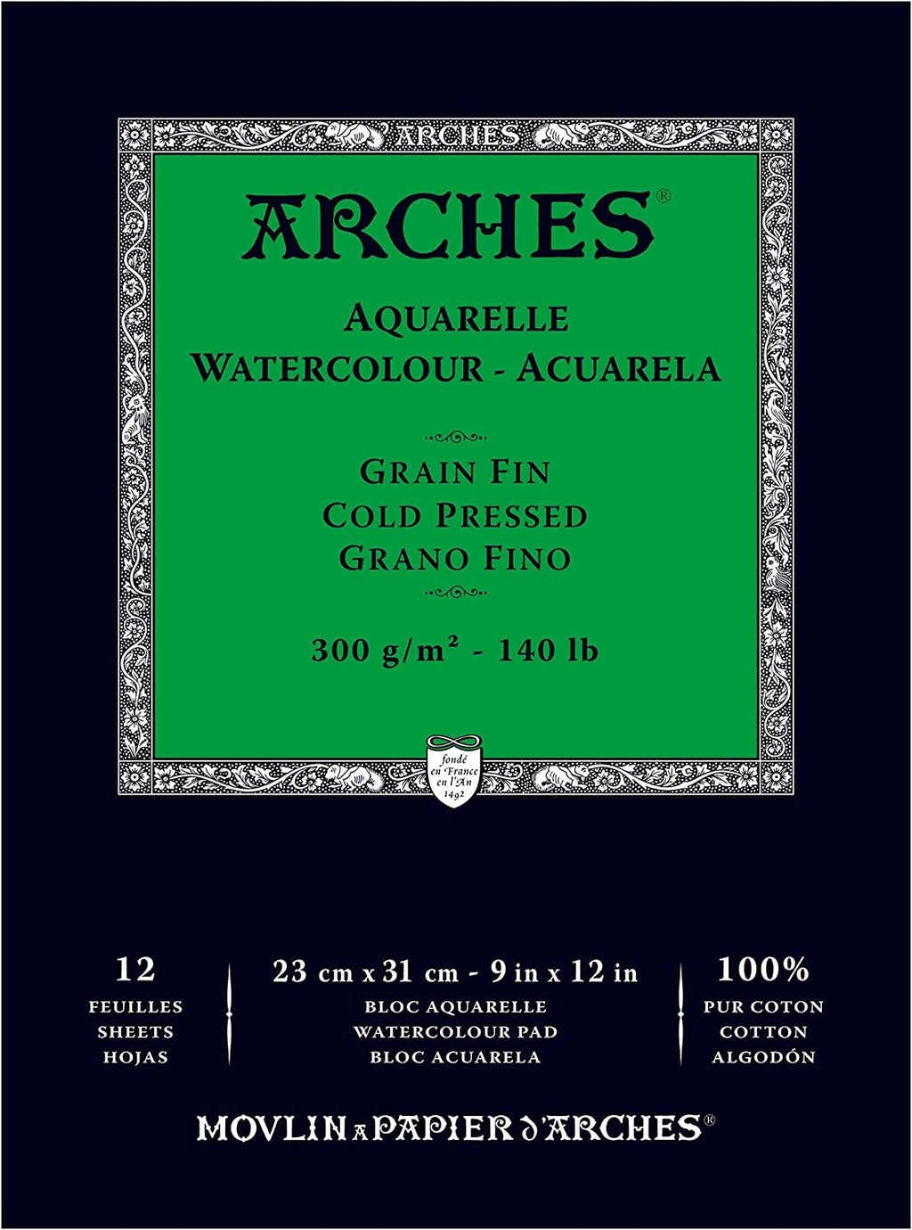 ARCHES WATER COLOUR PAPER 300G COLD PRES - Al Masam Stationery LLC