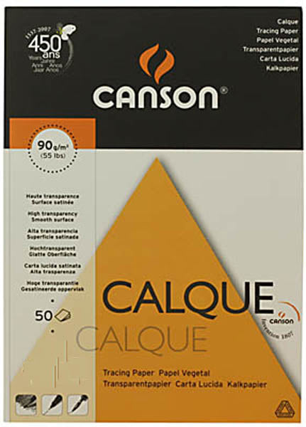 CANSON TRACING PAPER BLOCK OUTLINED SCALE 50 SHEETS A3 90 G - Al Masam Stationery LLC Main image