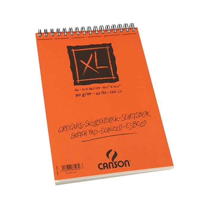 CANSON XL SPIRAL SKETCH PAD A4 90 GSM - 120 SHEETS - Al Masam Stationery LLC Main image