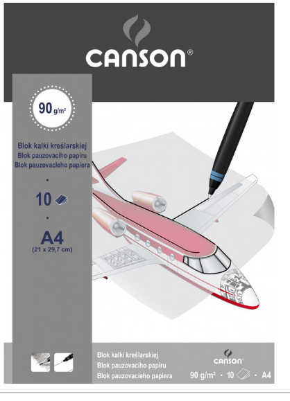 Tracing paper pad A4 - Canson - 90 g, 10 sheets - Al Masam Stationery LLC Main image