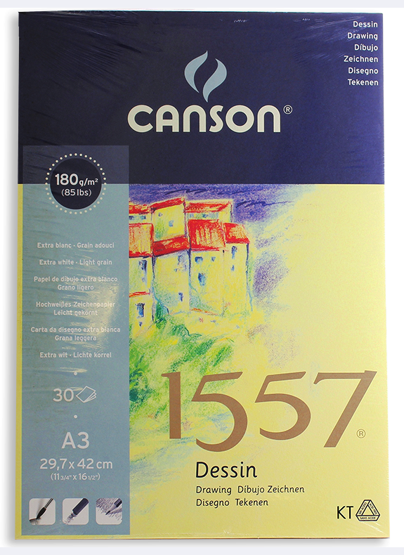 CANSON 1557 DRAWING PAD A3 180 GSM 30 SHEETS Main image