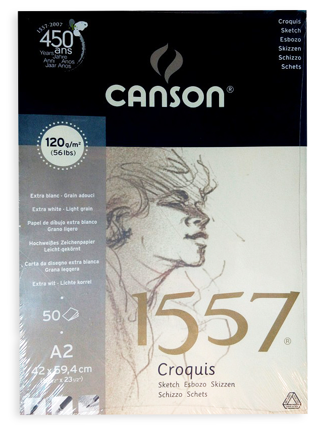 CANSON 1557 SKETCH PAD A2 120 GSM 50 SHEETS Main image