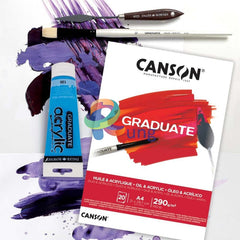 Canson Graduate Oil And Acrylic Color Pad A4 290gsm 20 Sheet - Al Masam Stationery LLC