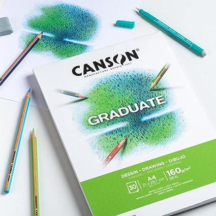 Canson Graduate Drawing Pad A4 160gsm 30 Sheet White Paper Secondary image