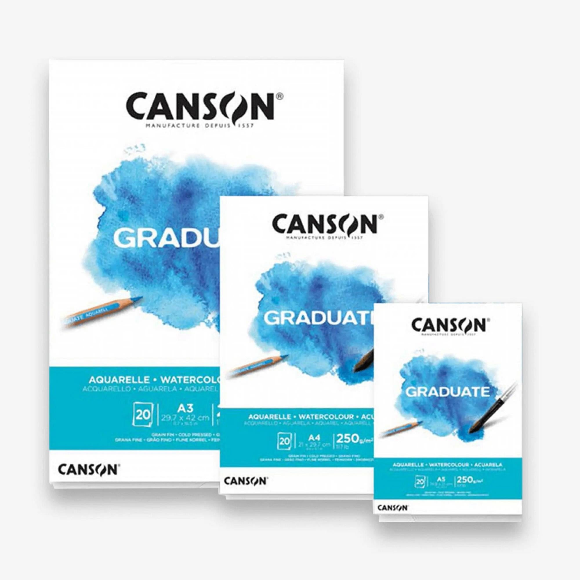 Canson Graduate Water Colour Pad A5 250gsm 20 Sheet - Al Masam Stationery LLC Main image