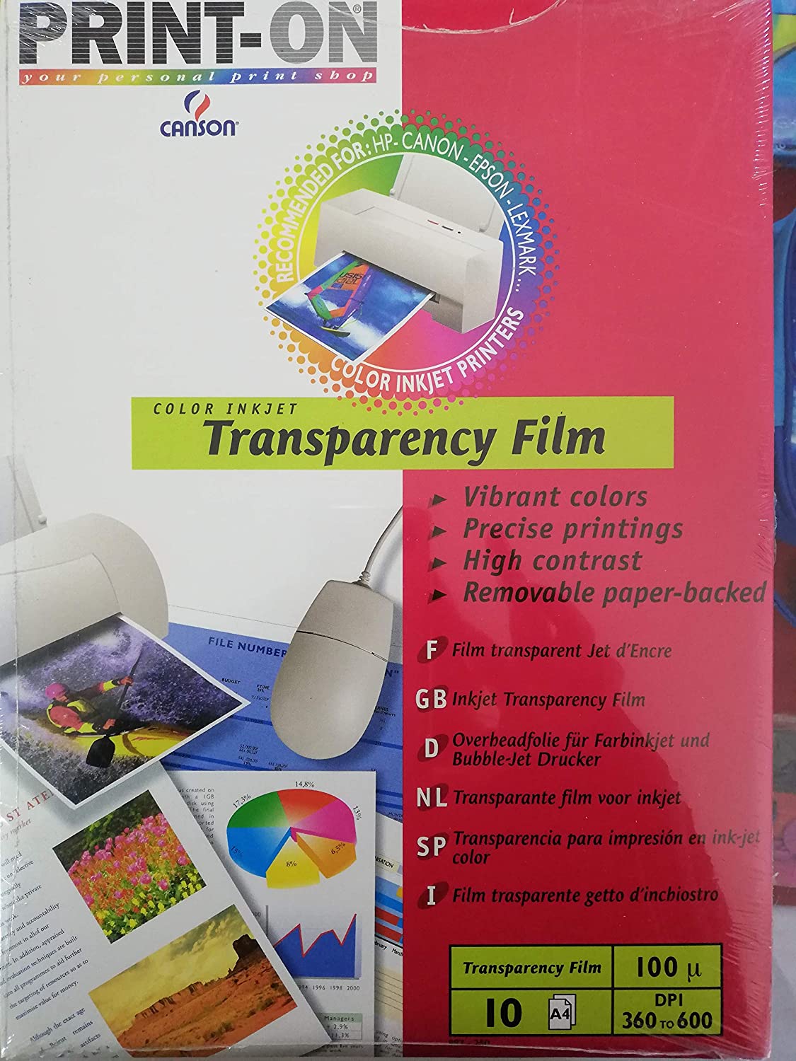 TRANSPARENCY FILM A4 INKJET 10 SHEETS - Al Masam Stationery LLC Main image