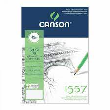 Canson CAN1557JA Pad A5 120gsm 50 Sheets - Al Masam Stationery LLC Main image