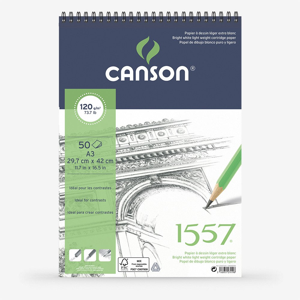 Canson Spiral Pad A3 120gsm - Al Masam Stationery LLC Main image