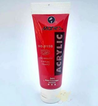 Marie's Fine ACRYLIC ROSE PERMANENT CRIMSON 75ml - Al Masam Stationery LLC
