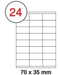 Formtec Labels 70x35mm 24 Labels Per Sheet - Al Masam Stationery LLC