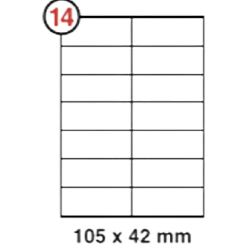 Formtec Label1400/105x42mm #14 - Al Masam Stationery LLC