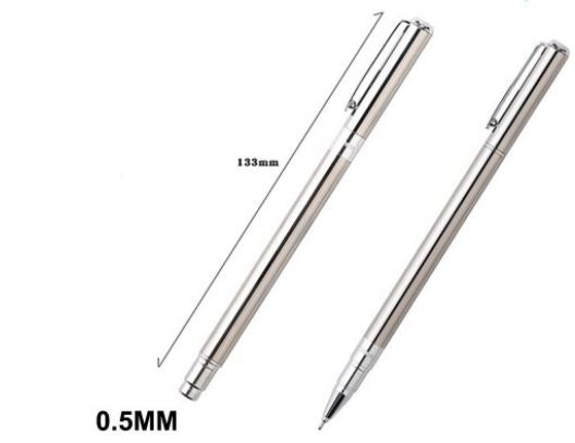 Pentel BL625 Sterling Gel Roller BallPen Silver Body 0.5mm Blue - Al Masam Stationery LLC