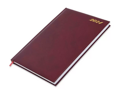 FIS Executive Diary 2024 (English) Bonded Leather, Cover Maroon - Al Masam Stationery LLC