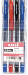 Uni Lakubo SG100F Ball point 0.7mm Wallet of 4 Color - Al Masam Stationery LLC