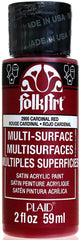 Folkart Multi-Surface Paint -Cardinal Red - Al Masam Stationery LLC