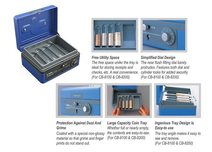 Carl Cash box W152xL129xH83mm - Al Masam Stationery LLC Main image