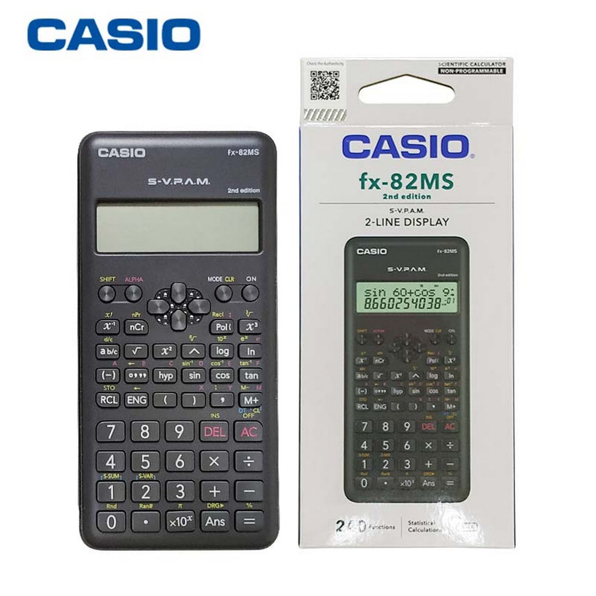 Calculator Scientific Casio Fx-82ms - Al Masam Stationery LLC Main image