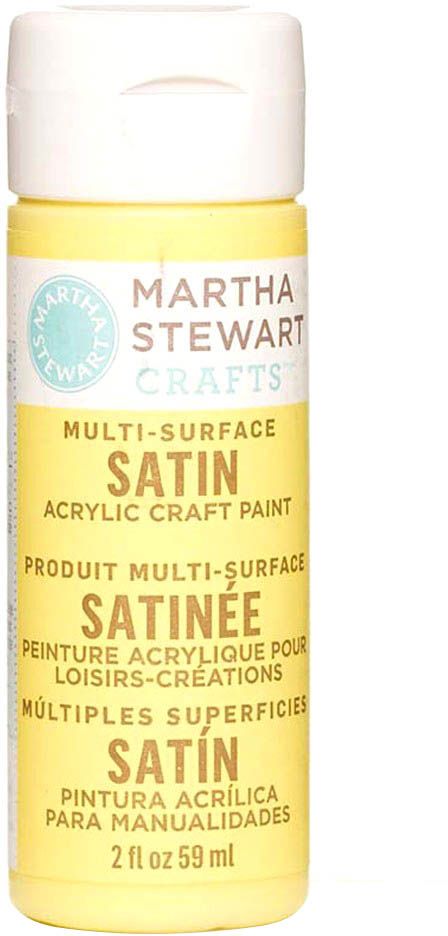 Martha Stewart Multi Surface Paint Satin 2 Oz. Chamomile - Al Masam Stationery LLC