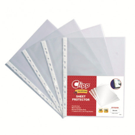 Clipp Glass Clear Pocket PP A4 - Al Masam Stationery LLC Main image