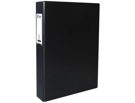 Clipp 2 Ring Binder D type A4 Black - Al Masam Stationery LLC Main image