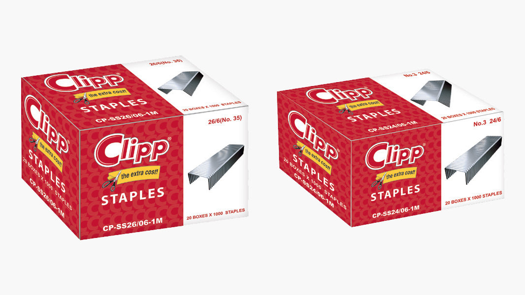 Clipp Staples Pin 26/6-5M Box of 10 pkt - Al Masam Stationery LLC Main image