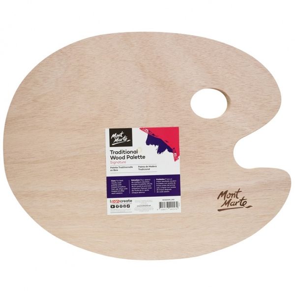 Mont Marte Traditional Wood Palette 30x38cm - Al Masam Stationery LLC Main image