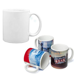 AMS-147-D - Coated Dishwasher Safe White Ceramic Mug - Al Masam Stationery LLC