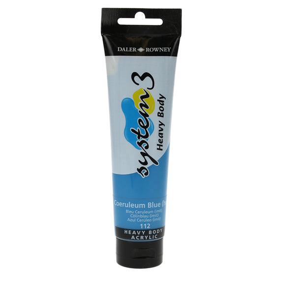 Daler Rowney Acrylic System 3 Heavy Body COERULEUM BLUE - Al Masam Stationery LLC