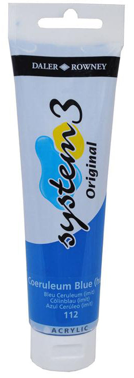 Daler Rowney Acrylic Colors System 3 COERULEUM BLUE HUE - 500ml - Al Masam Stationery LLC