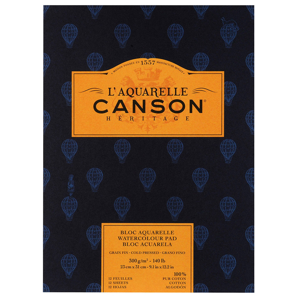 Canson Heritage Water Color Pad 56x76cm 300gsm Cold Pressed - Al Masam Stationery LLC Main image