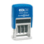 Extra small self-inking dater with one line of stock text above the date.  Common standard text incl. Date - generates a day/month/year date format, and popular words or texts for the modern office. The year band is valid for 12 years. The following texts are available: RECEIVED PAID FAXED