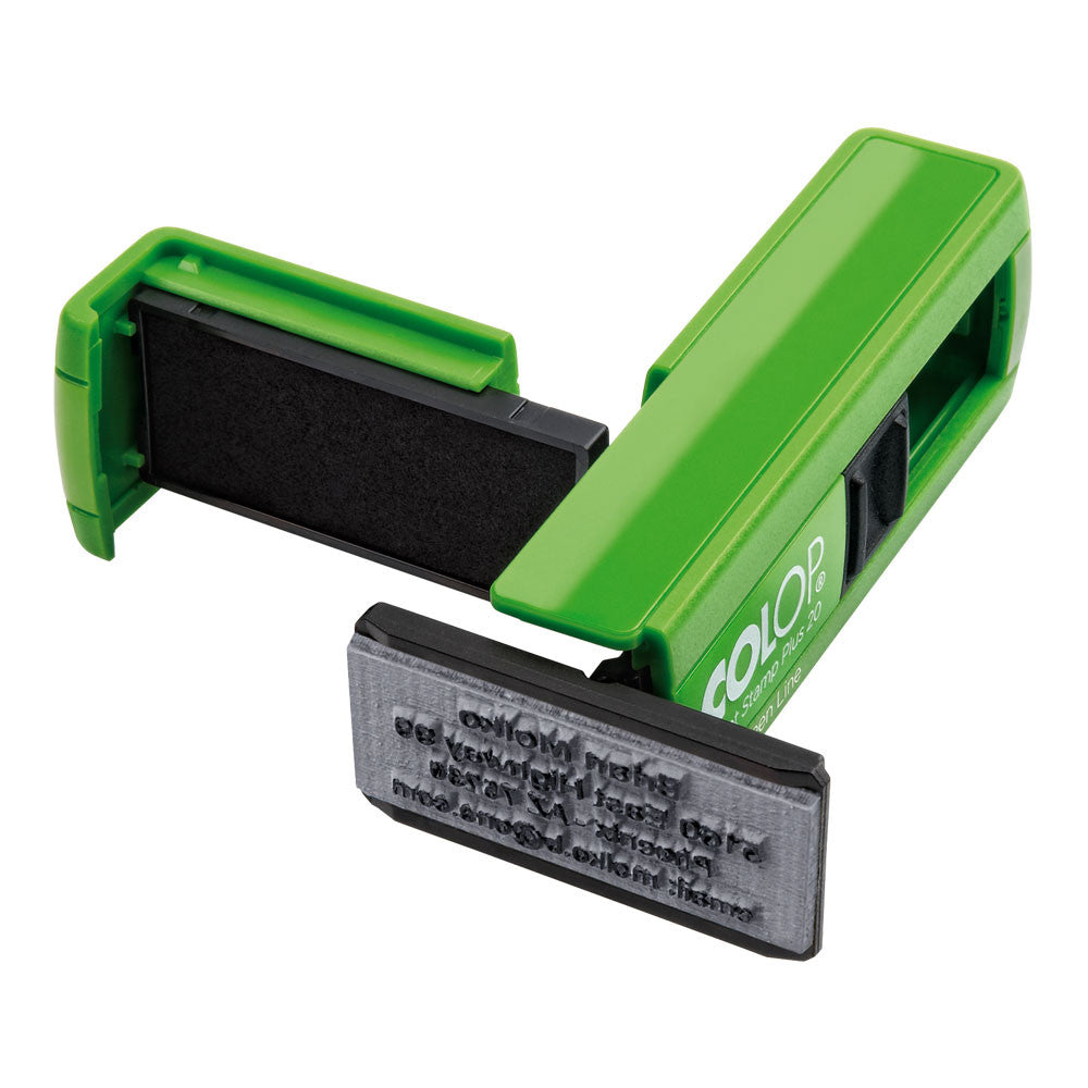COLOP Pocket Stamp Plus 20 GREEN LINE, pad blue Secondary image