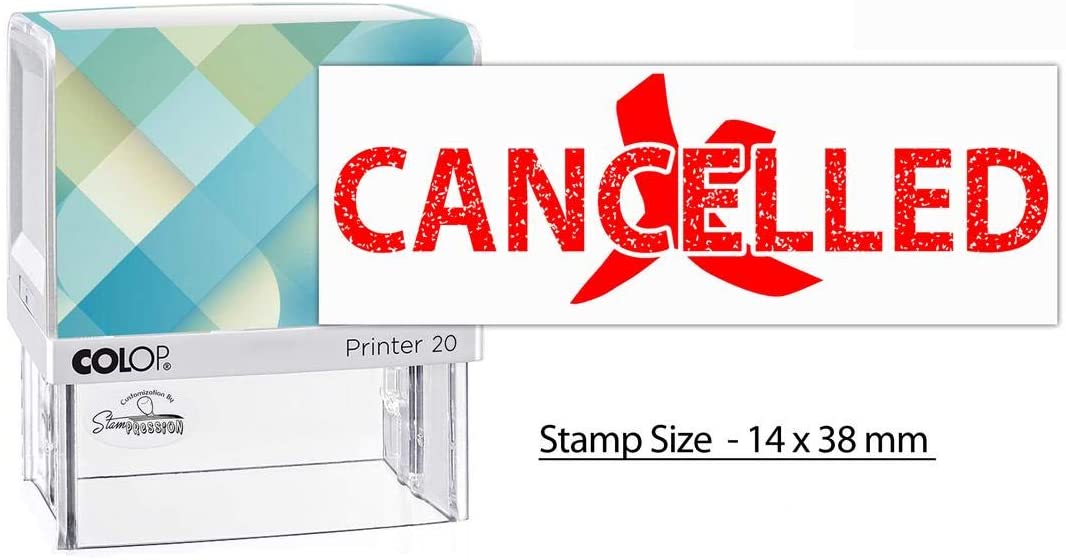 COLOP Printer 20 L04 CANCELLED White / Red Stamp Main image