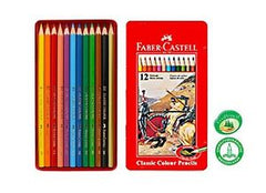 Colour Pencil Fabercastell Metal Tin 12 Colours - Al Masam Stationery LLC