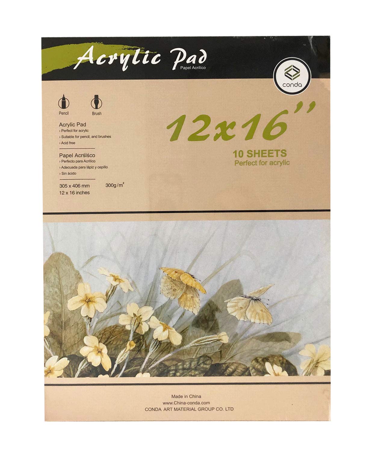 Conda Group Acrylic Pad A4 300g 15 sheet - Al Masam Stationery LLC Main image