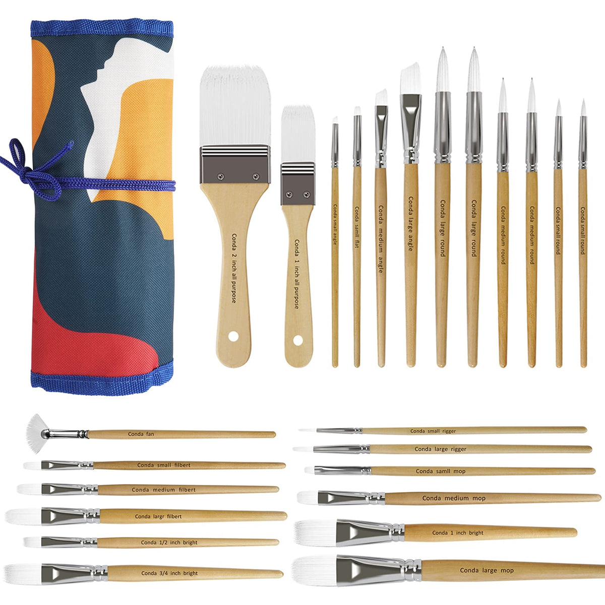 Conda Group All Purpose Artists Brush set No: 024 - Al Masam Stationery LLC Main image