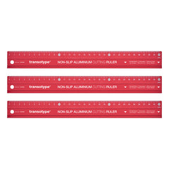 Transotype - Non Slip Aluminium Cutting Ruler -30 X 3.5 Cm - Al Masam Stationery LLC