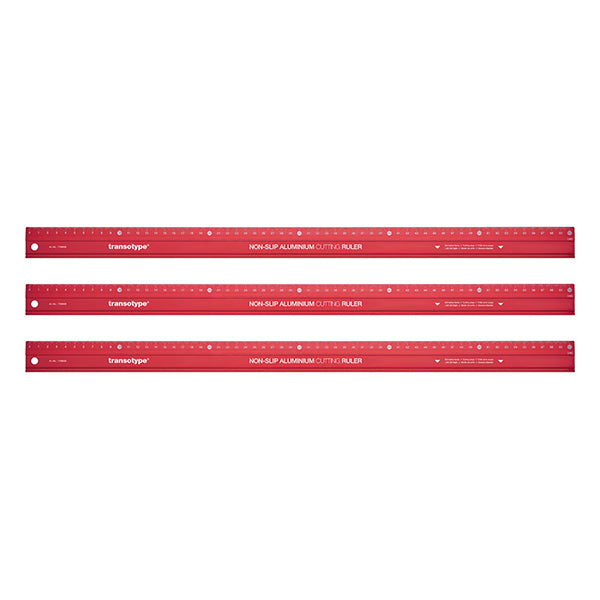 Transotype - Non Slip Aluminium Cutting Ruler 60 X 3.5 Cm - Al Masam Stationery LLC