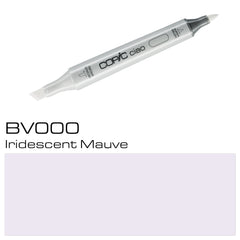 Experience true color with COPIC CIAO MARKER BV000 IRIDESCENT MAUVE. The iridescent mauve hue brings a vibrant and unique touch to your artwork. The dual-ended design allows for precise control and the ability to blend seamlessly. Elevate your artistic capabilities with COPIC CIAO MARKER.