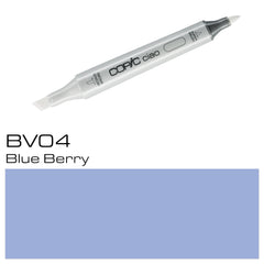 Introducing COPIC's CIAO MARKER BV 04 BLUE BERRY - a must-have for any artist! With its vibrant blue berry color, this dual-tip marker offers smooth, consistent ink flow for flawless illustrations and designs. Plus, its alcohol-based ink is blendable and long-lasting, making it perfect for any project. Trust the expertise of COPIC for all your marker needs.