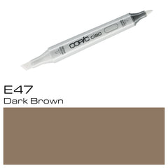 Expertly blend and shade with the COPIC CIAO MARKER E 47 DARK BROWN. Made with high-quality ink, this marker delivers smooth, consistent lines and vibrant colors. Add depth and dimension to your artwork with ease.